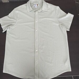 C&C California Green & White Striped Short Sleeve Button-Down Shirt